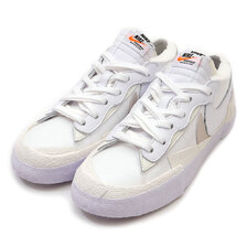 NIKE &times; sacai BLAZER LOW WHITE/SAIL-WHITE DM6443-100画像