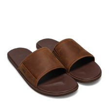 UGG M SEASIDE SLIDE LUGGAGE LEATHER 1117656-LLTH画像
