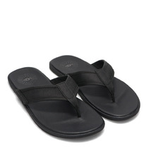 UGG M SEASIDE FLIP LEATHE BLACK 1102690-BLK画像