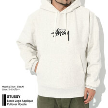STUSSY STOCK LOGO APPLIQUE HOODIE 118475画像