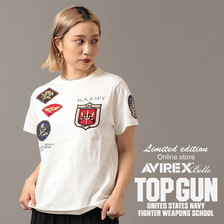 AVIREX S/S CREW NECK TOP GUN WAPPEN T-SHIRT 6113467画像