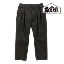 grn outdoor HIASOBI CAMPER LOOSE PANTS BLACK DENIM GO2324Q画像