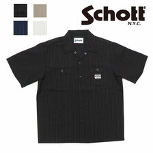 Schott STRIPE WORK SHIRT 3125070画像