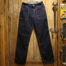 FREEWHEELERS UNION SPECIAL OVERALLS &rdquo;LONGSHOREMAN OVERALLS&rdquo; INDIGO WABASH STRIPE 2112001画像