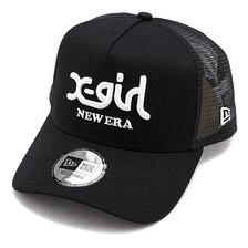 NEW ERA 9FORTY A-Frame トラッカー X-girl ドリッピング ブラック 13073324画像