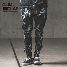 GLIMCLAP Revival monotone artistic pattern tricot fabric pants 12-132-GLS-CC画像