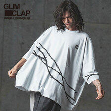 GLIMCLAP Stem print design short-sleeve T-shirt 12-143-GLS-CC画像