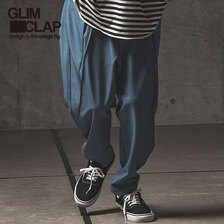 GLIMCLAP Stretch Dungaree tuck design tapered pants 12-135-GLS-CC画像