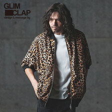 GLIMCLAP Leopard pattern flight jacket design short-sleeve 12-148-GLS-CC画像