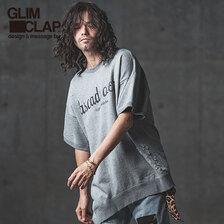 GLIMCLAP Print & vintage processing design short-sleeve sweatshirt 12-152-GLS-CC画像