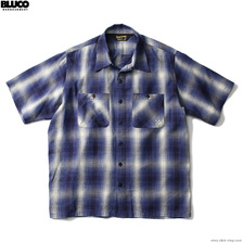 BLUCO OMBRE WORK SHIRTS S/S (NAVY) OL-108TO-022画像