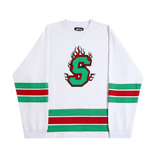 SUPPLIER FIRE LOGO LS TEE WHITE画像