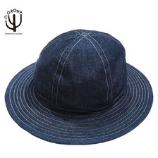 CORONA ca009-22-03 UTILITY ARMY HAT High Density Indigo Denim w natural stitch CA009-22-03画像