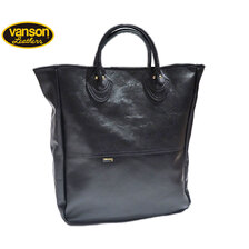 VANSON SIMPLE TOTE black画像
