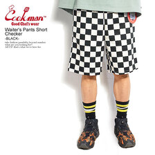 COOKMAN Waiter's Pants Short Checker Black -BLACK- 231-21931画像