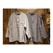 Cushman LINEN STRIPE SLEEPING SHIRTS 25429画像
