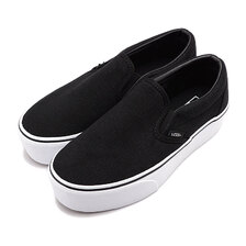 VANS CLASSIC SLIP-ON STACKFORM RIB KNIT BLACK/TRUE WHITE VN0A7Q5RB11画像