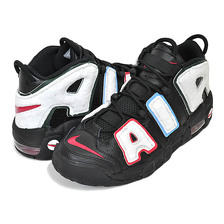 NIKE AIR MORE UPTEMPO (GS) FLEECE black/university red-white DQ7780-001画像