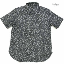 衣櫻 Lot.SA-1464 9oz デニムジャガード素材 半袖レギュラーシャツ "フローラルフラワー"画像