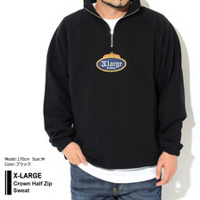 X-LARGE Crown Half Zip Sweat 101221012017画像