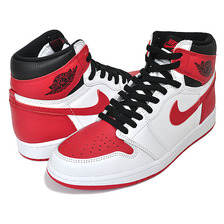 NIKE AIR JORDAN 1 HIGH OG HERITAGE white/university red-black 555088-161画像