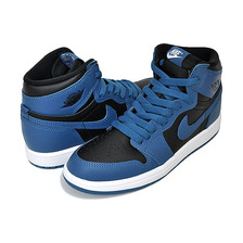 NIKE JORDAN 1 RETRO HIGH OG (PS) dk marina blue/black-white AQ2664-404画像