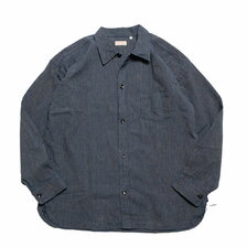 SUGAR CANE 5.1oz. INDIGO STRIPE WORK SHIRT SC28937画像