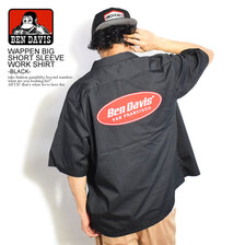 BEN DAVIS WAPPEN BIG SHORT SLEEVE WORK SHIRT -BLACK- G-2580035画像