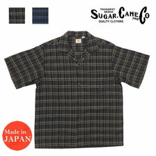 SUGAR CANE ダーク チェック オープンカラー シャツ SC38890画像