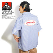 BEN DAVIS WAPPEN BIG SHORT SLEEVE WORK SHIRT -STRIPE- G-2580035画像