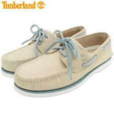 Timberland CLASSIC BOAT 2 EYE BOAT SHOE Light Beige Nubuck A2A44画像
