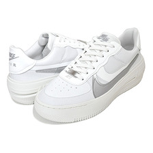 NIKE WMNS AF1 PLT.AF.ORM summit wht/metallic silver DJ9946-101画像