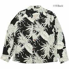 SUN SURF L/S RAYON HAWAIIAN SHIRT "ISLAND PINEAPPLE" SS28785画像