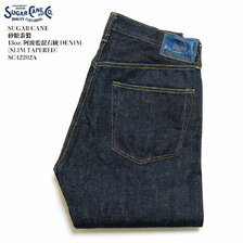 SUGAR CANE 砂糖黍製 13oz. 阿波藍混右綾 DENIM (SLIM TAPERED) SC41201A画像