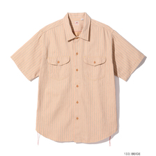 SUGAR CANE COKE STRIPE WORK SHIRT (SHORT SLEEVE) SC38699画像