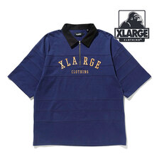 X-LARGE RUGBY ZIP S/S SHIRT NAVY 101222014010画像