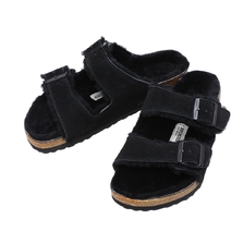 BIRKENSTOCK Arizona Lamb Wool Fur BLACK 0752661画像