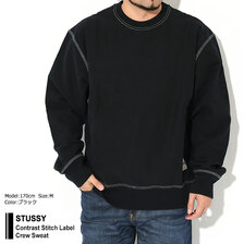 STUSSY Contrast Stitch Label Crew Sweat 118458画像