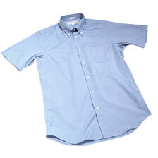INDIVIDUALIZED SHIRTS MBDM SHORT SLEEVE STANDARD FIT MIDDLEBAND 80's 2PLY POPLIN B.D. SHIRTS blue画像