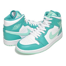 NIKE WMNS AIR JORDAN 1 MID washed teal/mint foam-wh DV2229-300画像