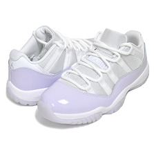 NIKE WMNS AIR JORDAN 11 RETRO LOW white/pure violet-white AH7860-101画像