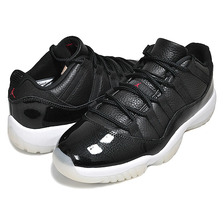NIKE AIR JORDAN 11 RETRO LOW 72-10 black/gym red-white-sail AV2187-001画像