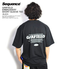 Sequence by B-ONE-SOUL GARFIELD EMBROIDERY SHORT SLEEVE TEE -BLACK- T-2570910画像