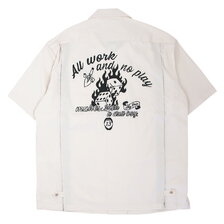 Schott EMBROIDERED BOWLING SHIRT SAND 3125071画像