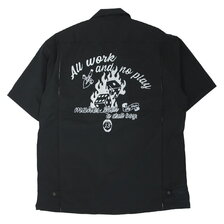 Schott EMBROIDERED BOWLING SHIRT BLACK 3125071画像