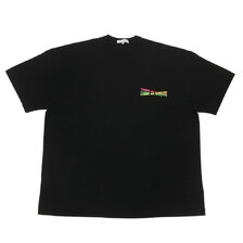 COMME des GARCONS FLUORESCENT LOGO BIG SILHOUETTE TEE BLACK画像