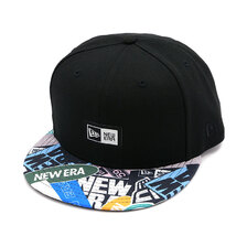 NEW ERA 59FIFTY ステッカーズロゴ ボックスロゴ ブラック 13059398画像