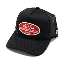 NEW ERA 9FORTY A-Frame トラッカー オーバルロゴ ブラック 13059216画像