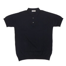 JOHN SMEDLEY MODERN FIT KEIRAN MENS SHIRT F/C STAND COLLAR NAVY画像
