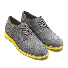 COLE HAAN &times; atmos ORIGINALGRAND WINGTIP OXFORD GREY ANIMAL EMBOSS/SULPHUR SPRING C36382画像